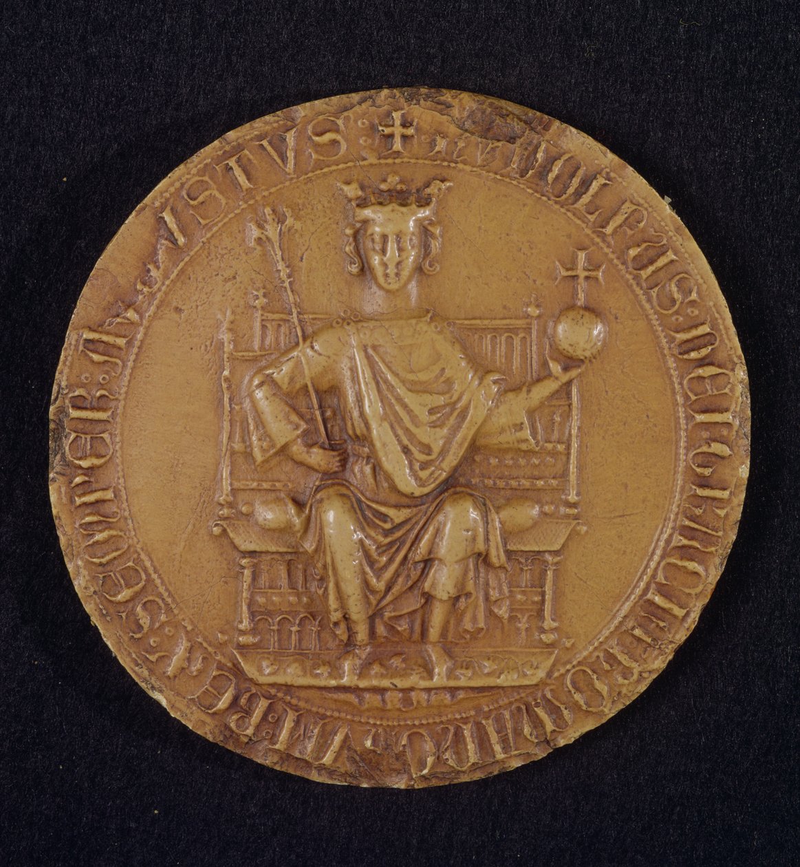 Zegel van Rudolf I (1218-91) van Habsburg, 1289 door Austrian School