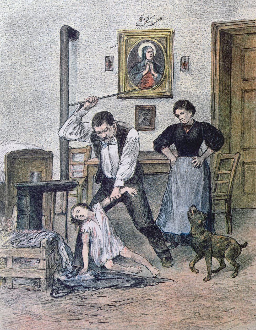 De wrede vader, 1897 door Austrian School
