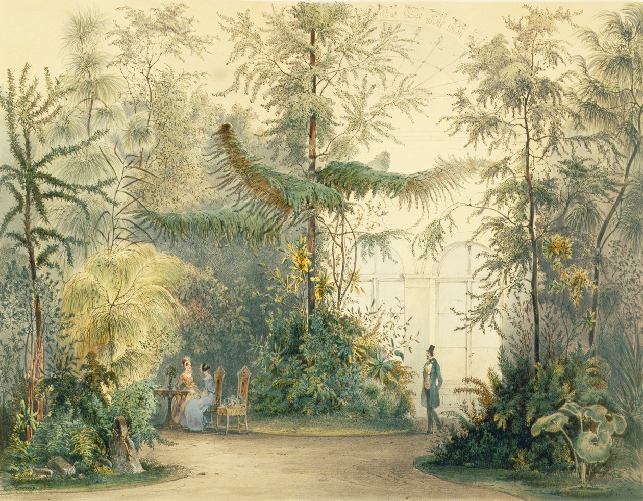 De Wintertuin van het Hofburg Paleis, Wenen, 1852 door Austrian School