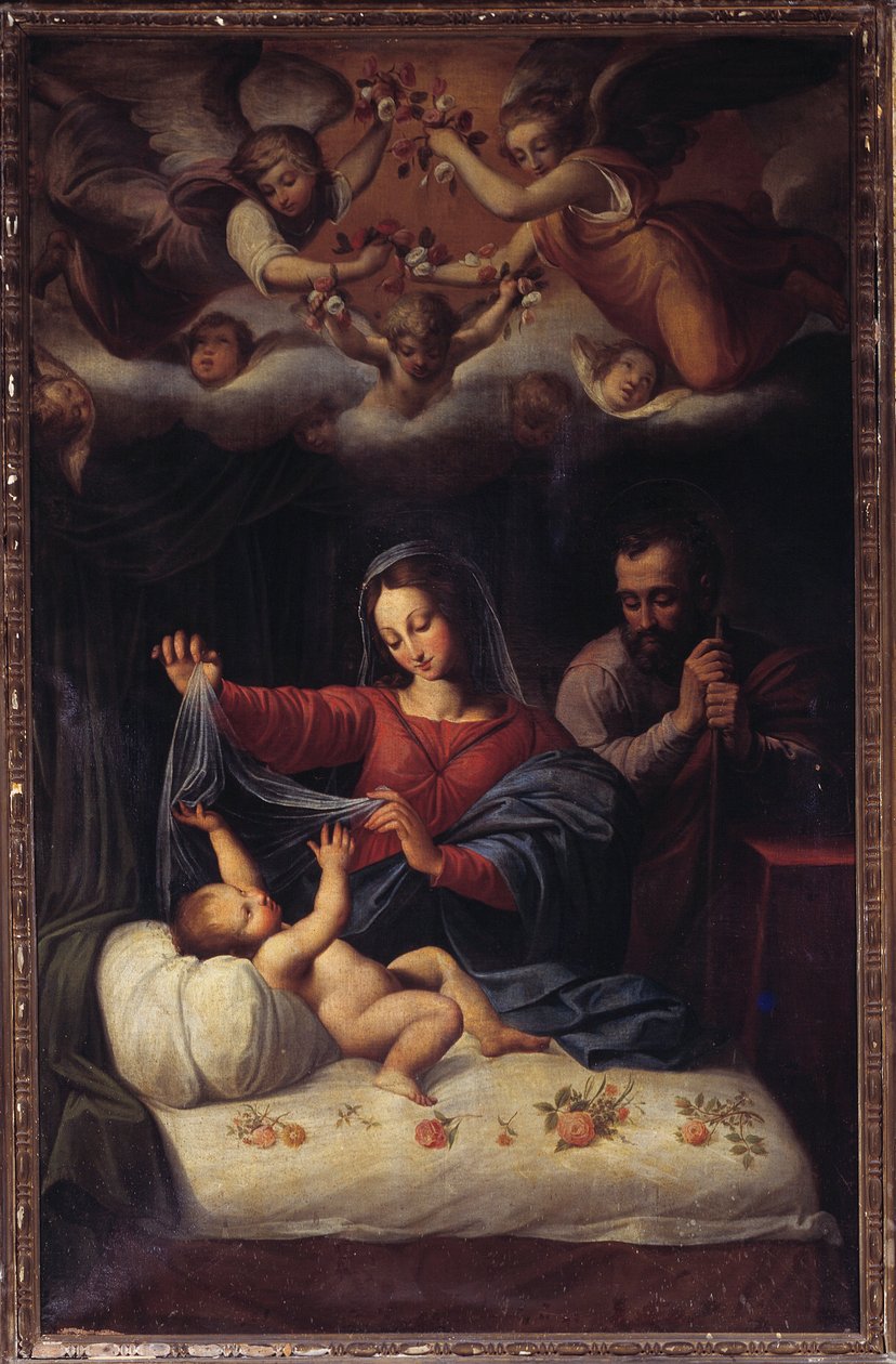 Maagd met rozen door Avanzino Nucci