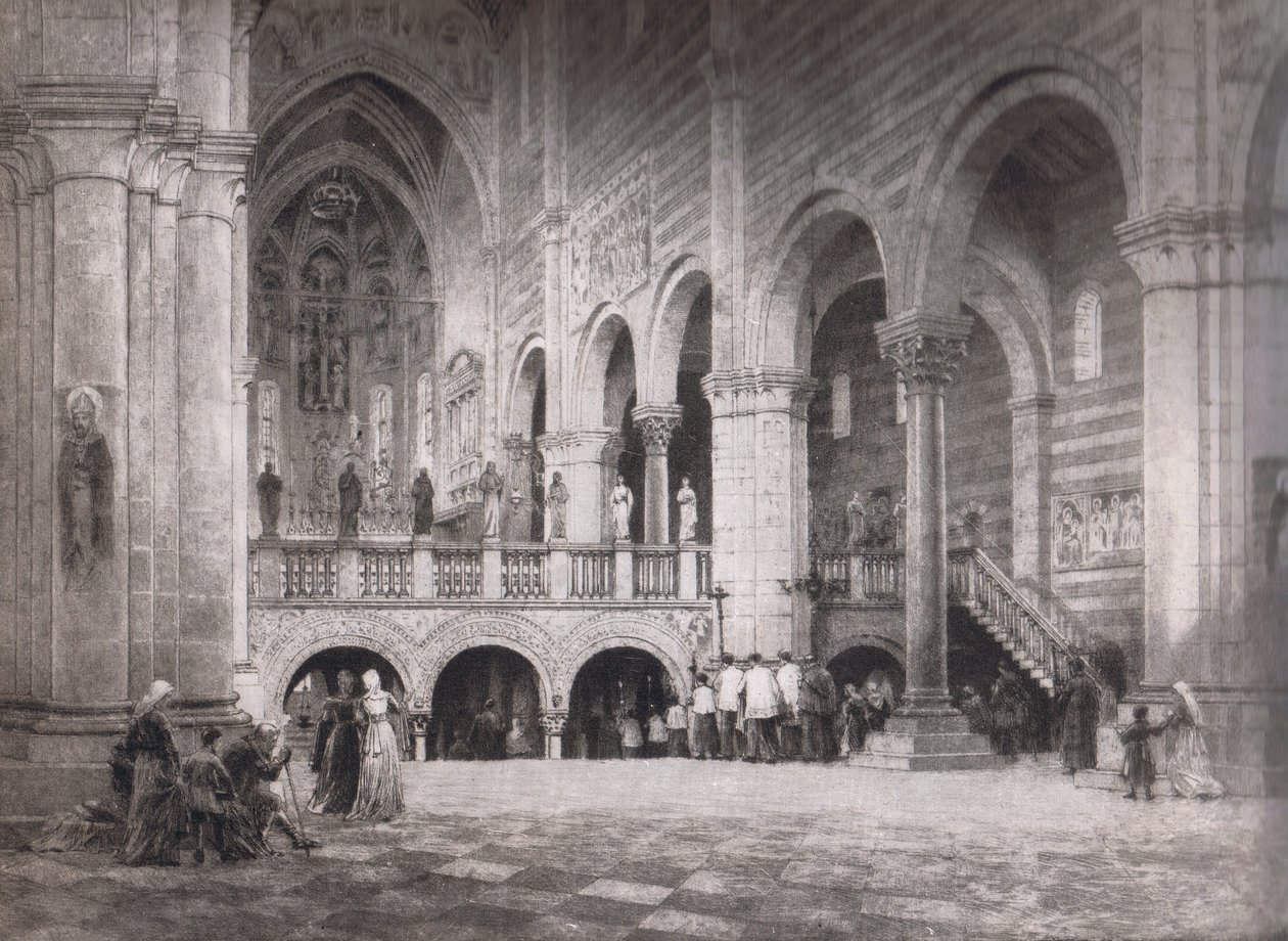 De kerk van San Zeno, Bibbys Annual, 1916-1917 door Axel Haig