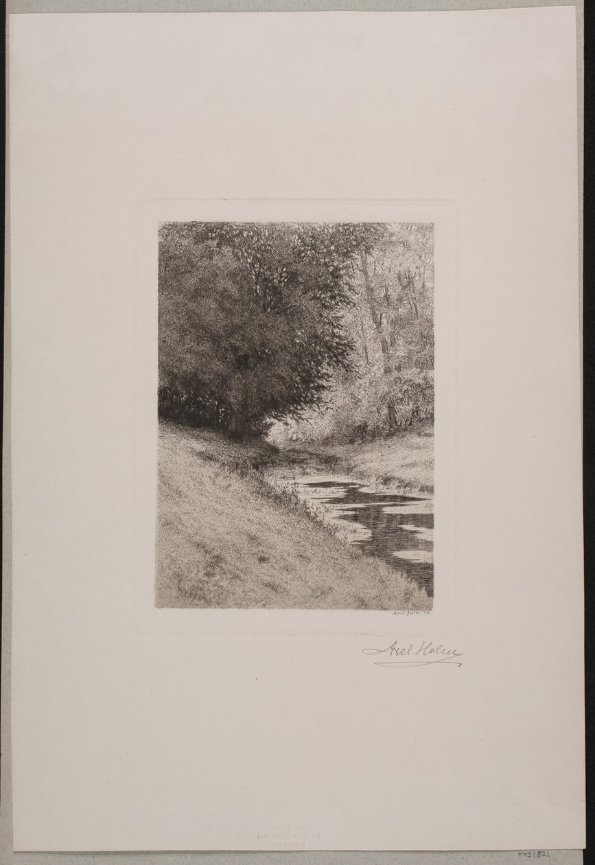 Deens: De rivier in Charlottenlund door Axel Holm