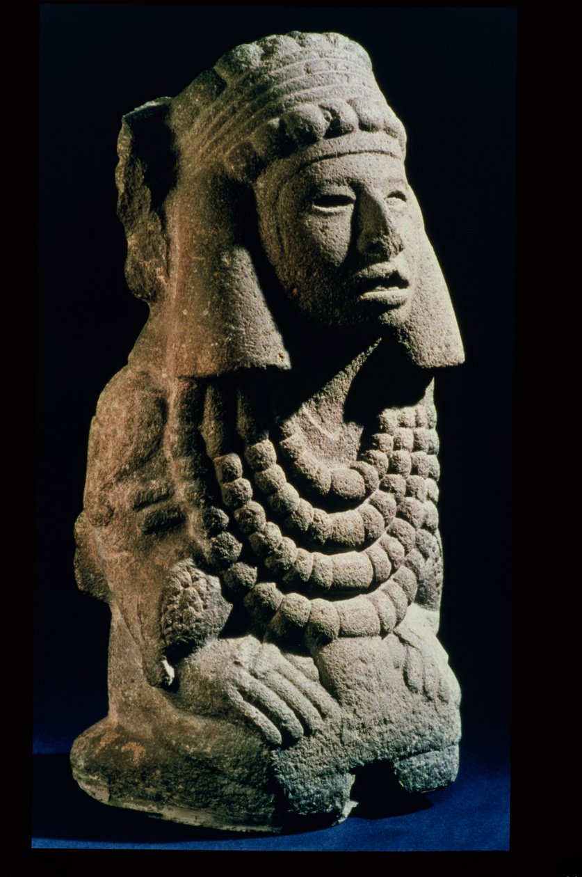 De Godin Chalchihuitlicue, gevonden in de Vallei van Mexico, 1300-1500 AD door Aztec