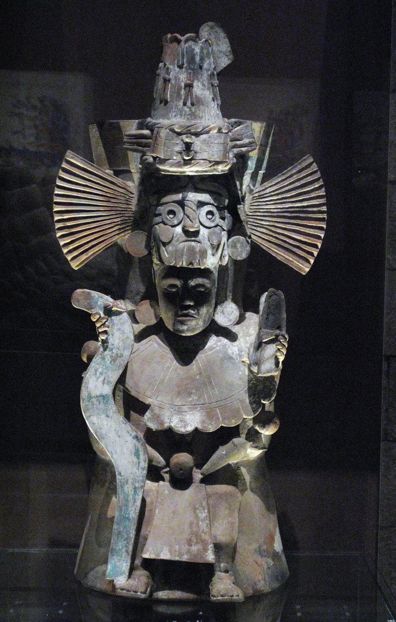 Wierookbrander in de vorm van de god Tlaloc, Tlahuac, Late Postklassieke periode, ca. 1500 door Aztec