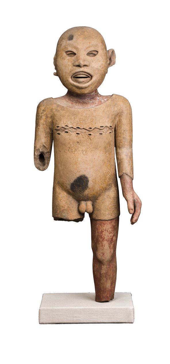 Rituele imitator van de godheid Xipe Totec, mogelijk Centraal Veracruz, 1450/1500 door Aztec