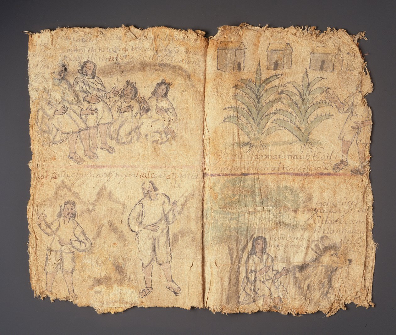 Techialoyan Codex, Coyotepec Coyonazco, Mexico door Aztec