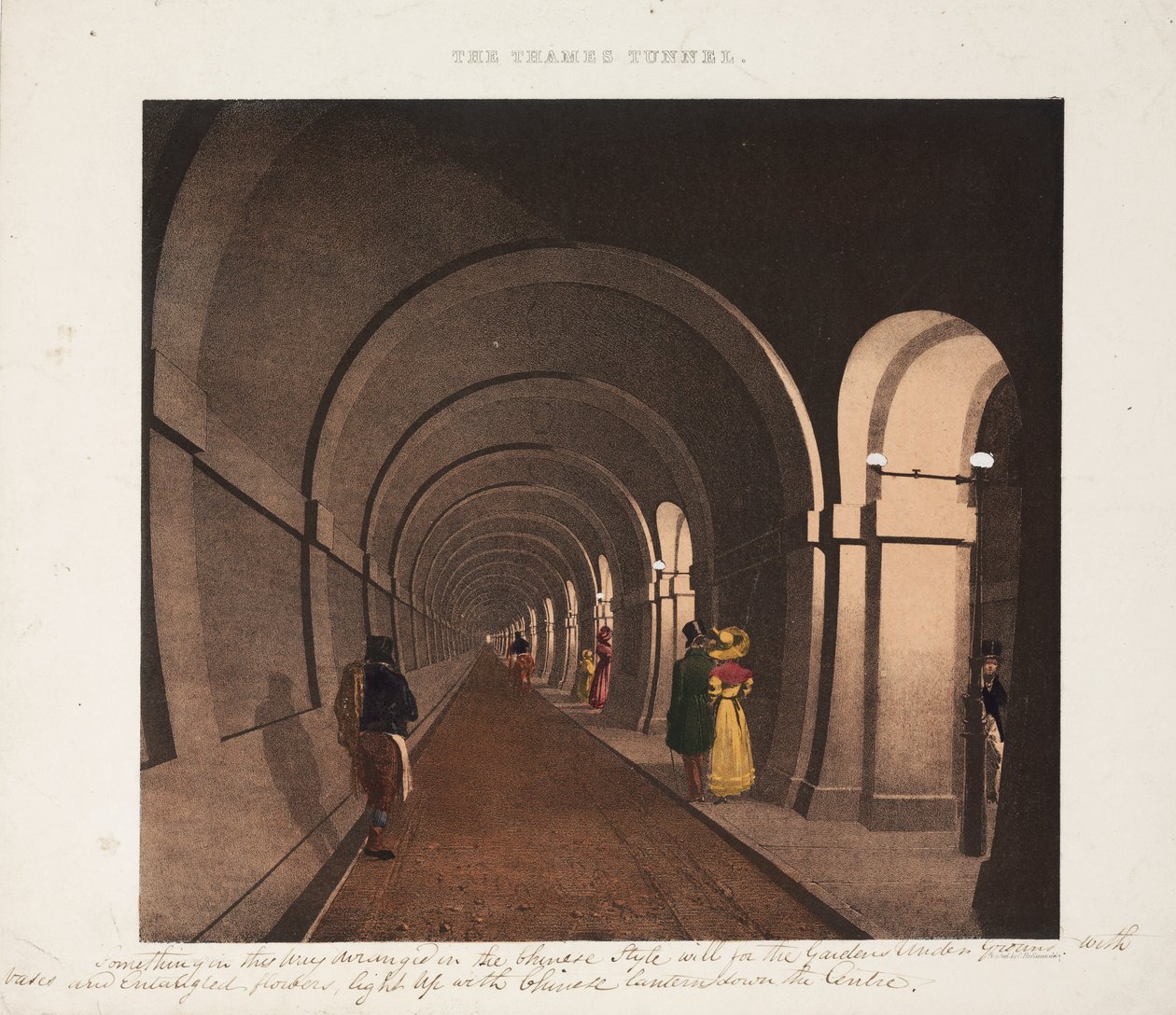 De Thames Tunnel, gegraveerd door J.D. Harding, ca. 1835 door B. after Dixie