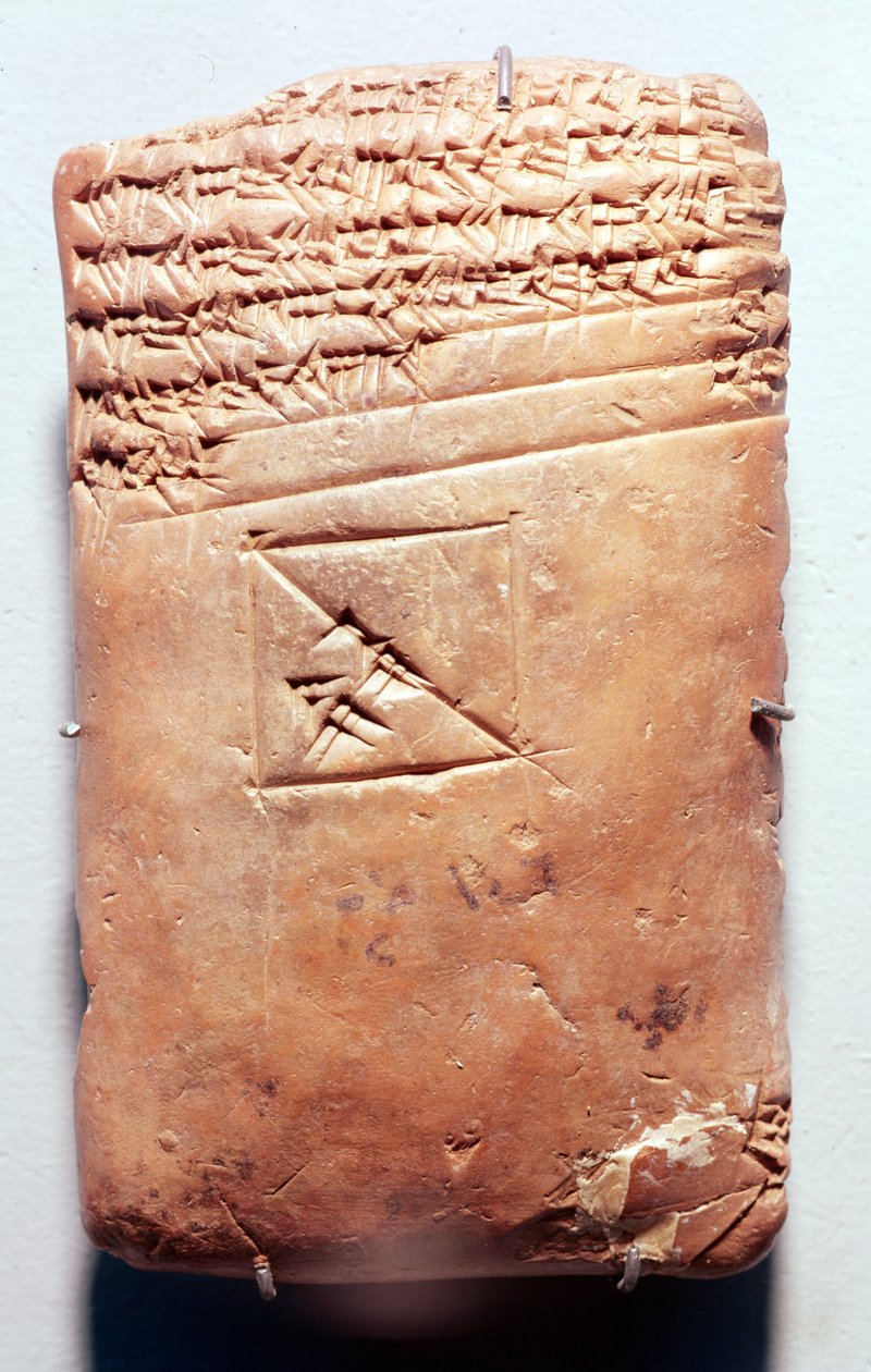 Tablet met spijkerschrift, ca. 1830-1530 v.Chr. door Babylonian