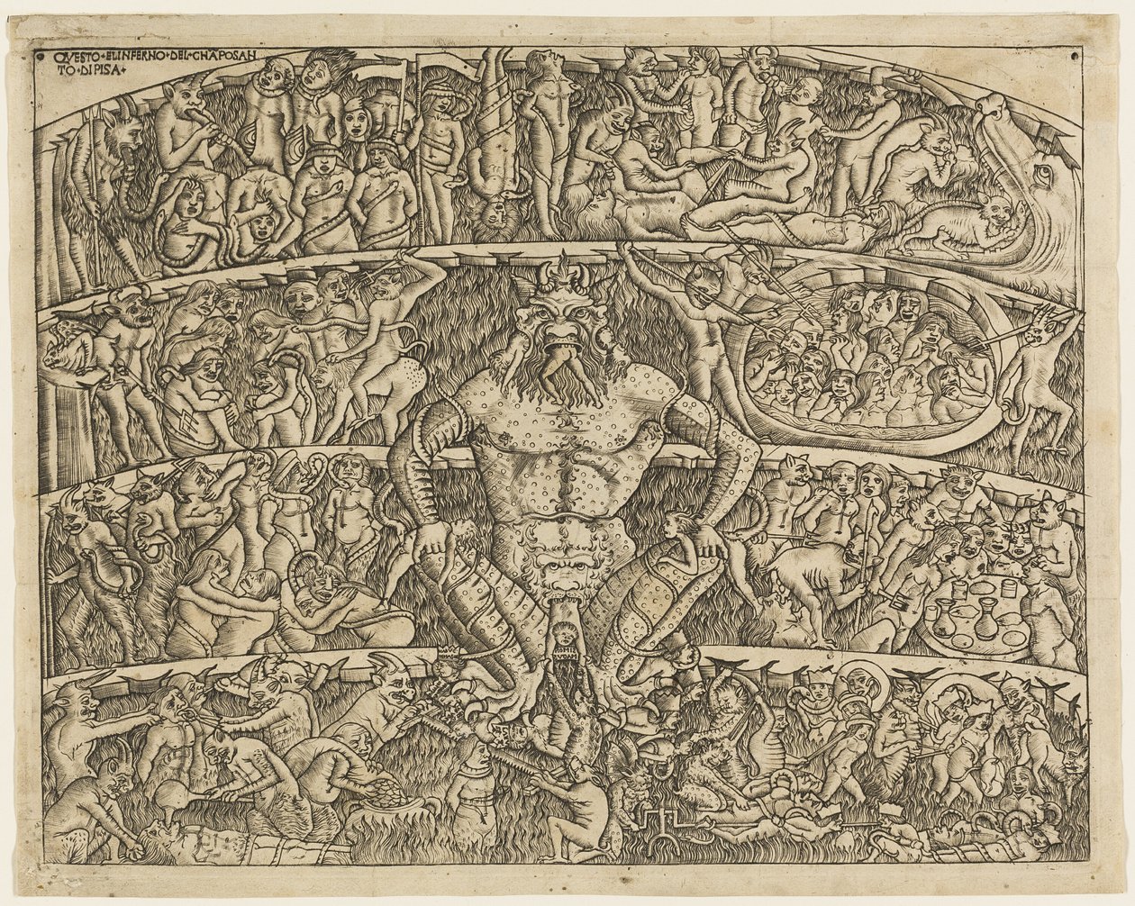 De Hel Volgens Dante, uit de Campo Santo Fresco