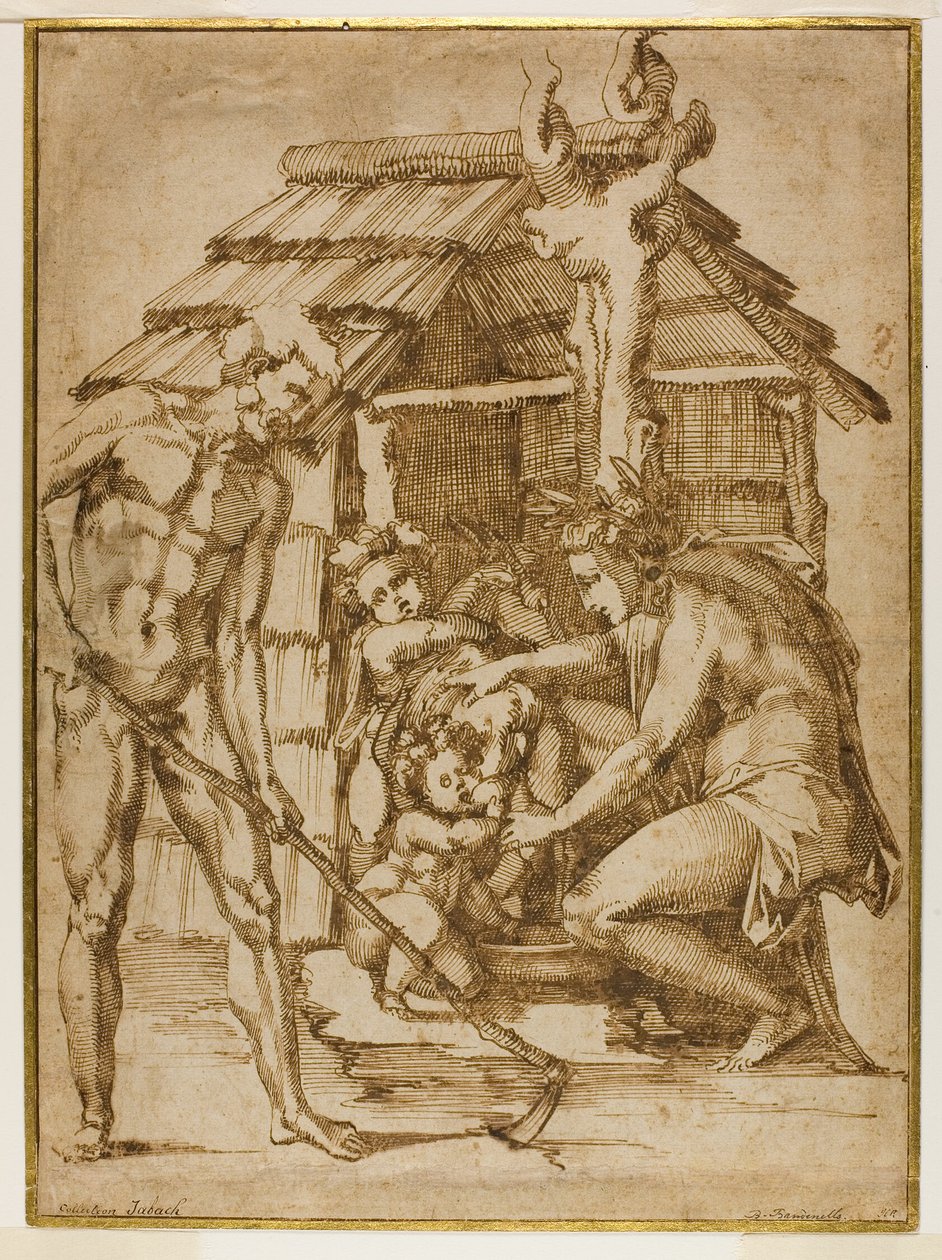 Eerste gezin voor een opvanghuis door Baccio Bandinelli