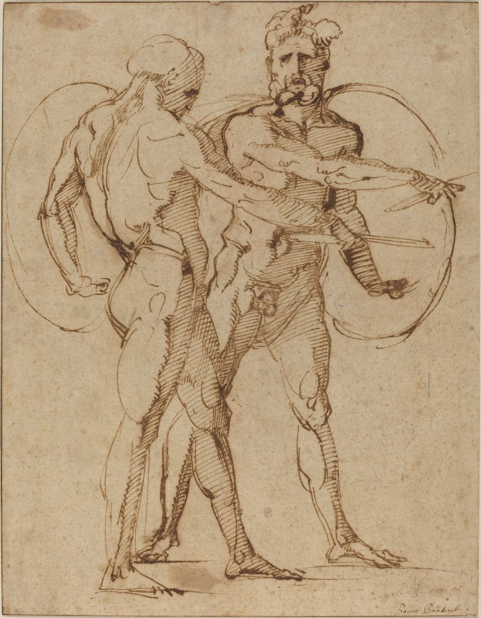 Twee mannelijke naakten, c.1520 door Baccio Bandinelli