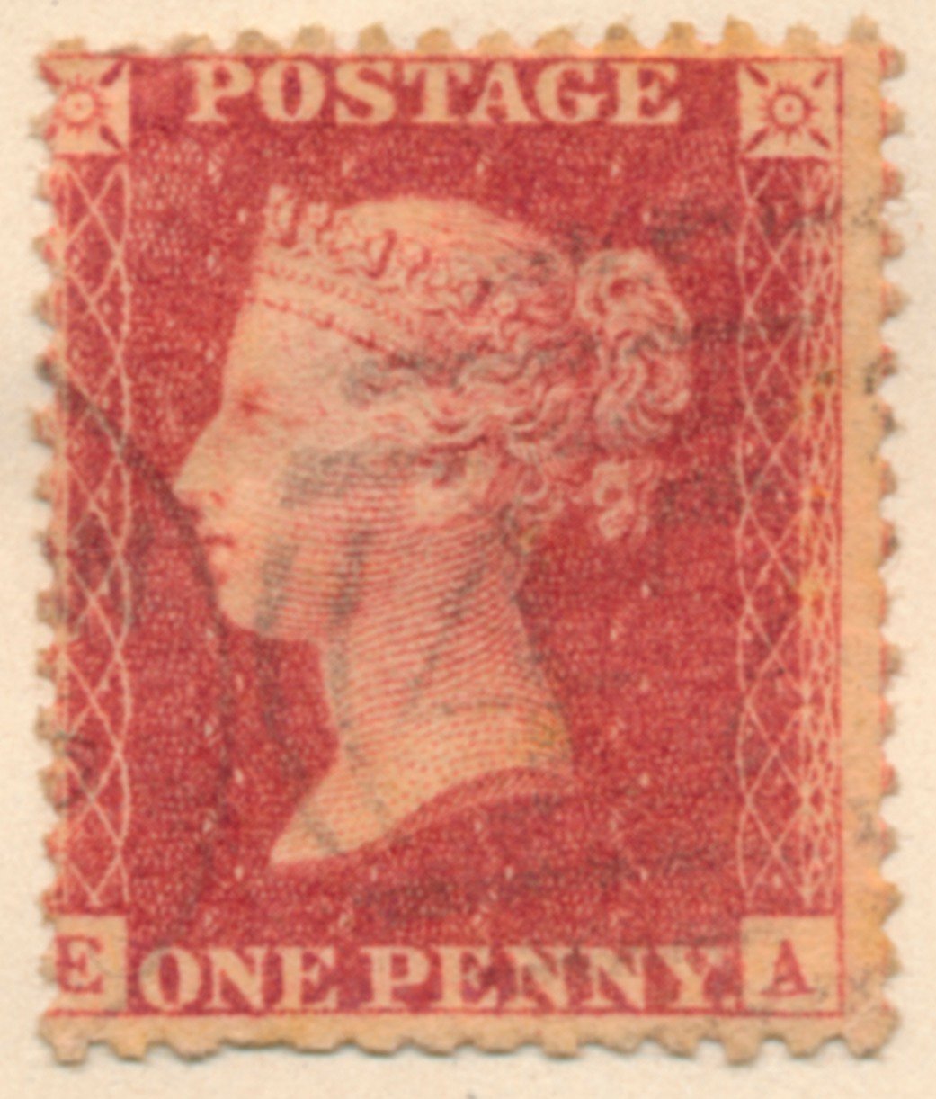 De Penny Red postzegel, 1841 door Bacon and Co Perkins