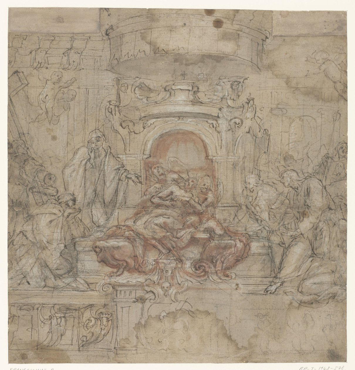 Ontwerp voor een scenografisch Paasaltaar door Baldassare Franceschini