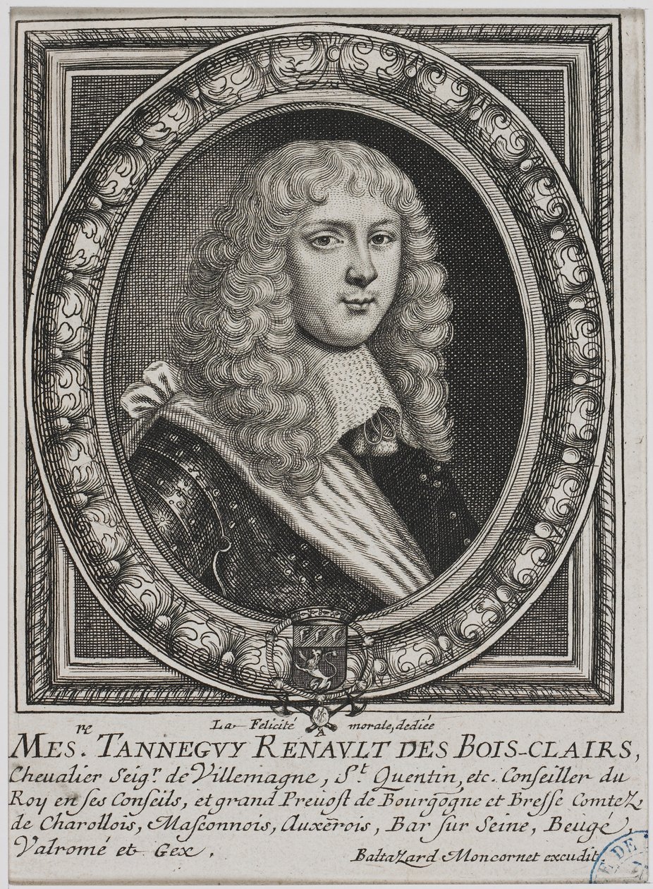 Portret van Tanneguy Regnault des Boisclairs door Balthasar Montcornet door Balthazar Moncornet