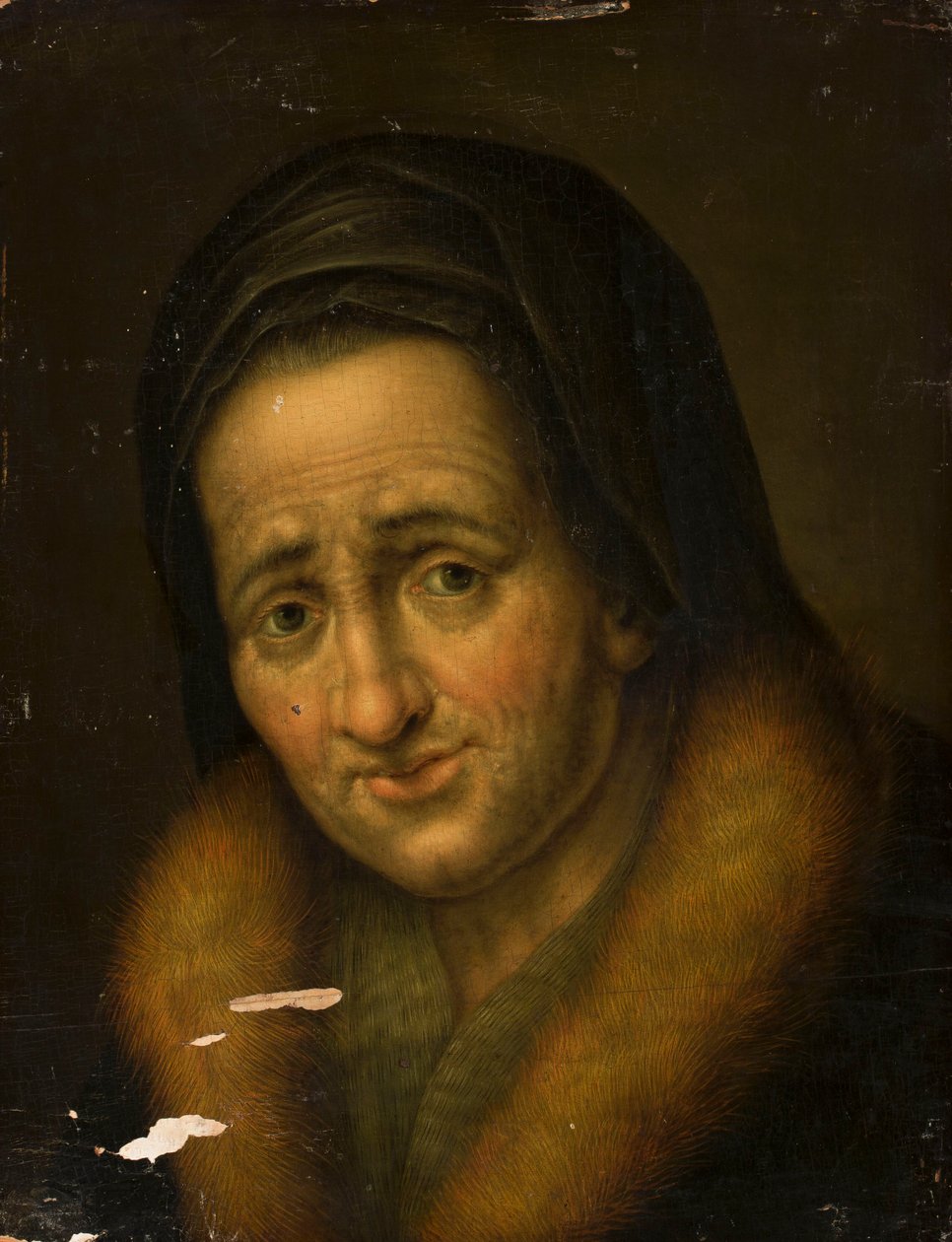 Portret van een oudere vrouw door Balthasar Denner