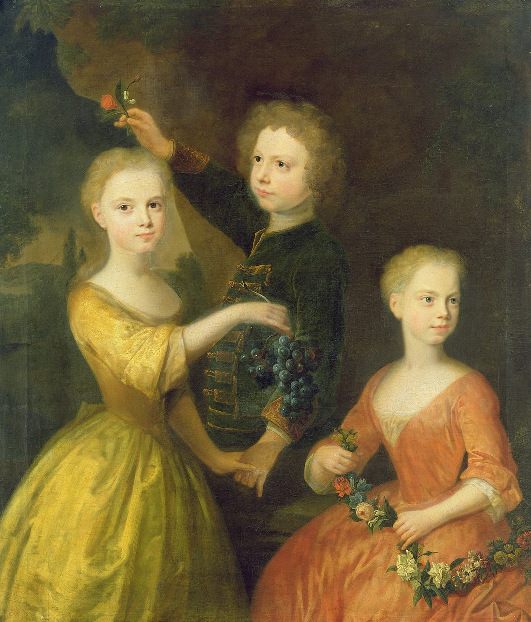 De kinderen van raadsheer Barthold Heinrich Brockes (1680-1747) door Balthasar Denner