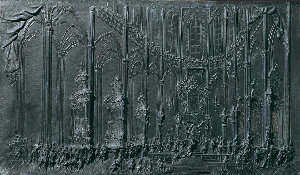 De kroning van Maria Theresia in de kathedraal van Praag tot 