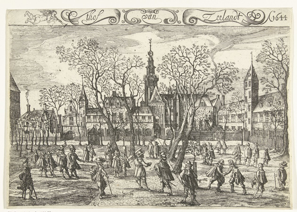 Het Hof van Zeeland te Middelburg, 1644 door Balthasar Florisz. van Berckenrode