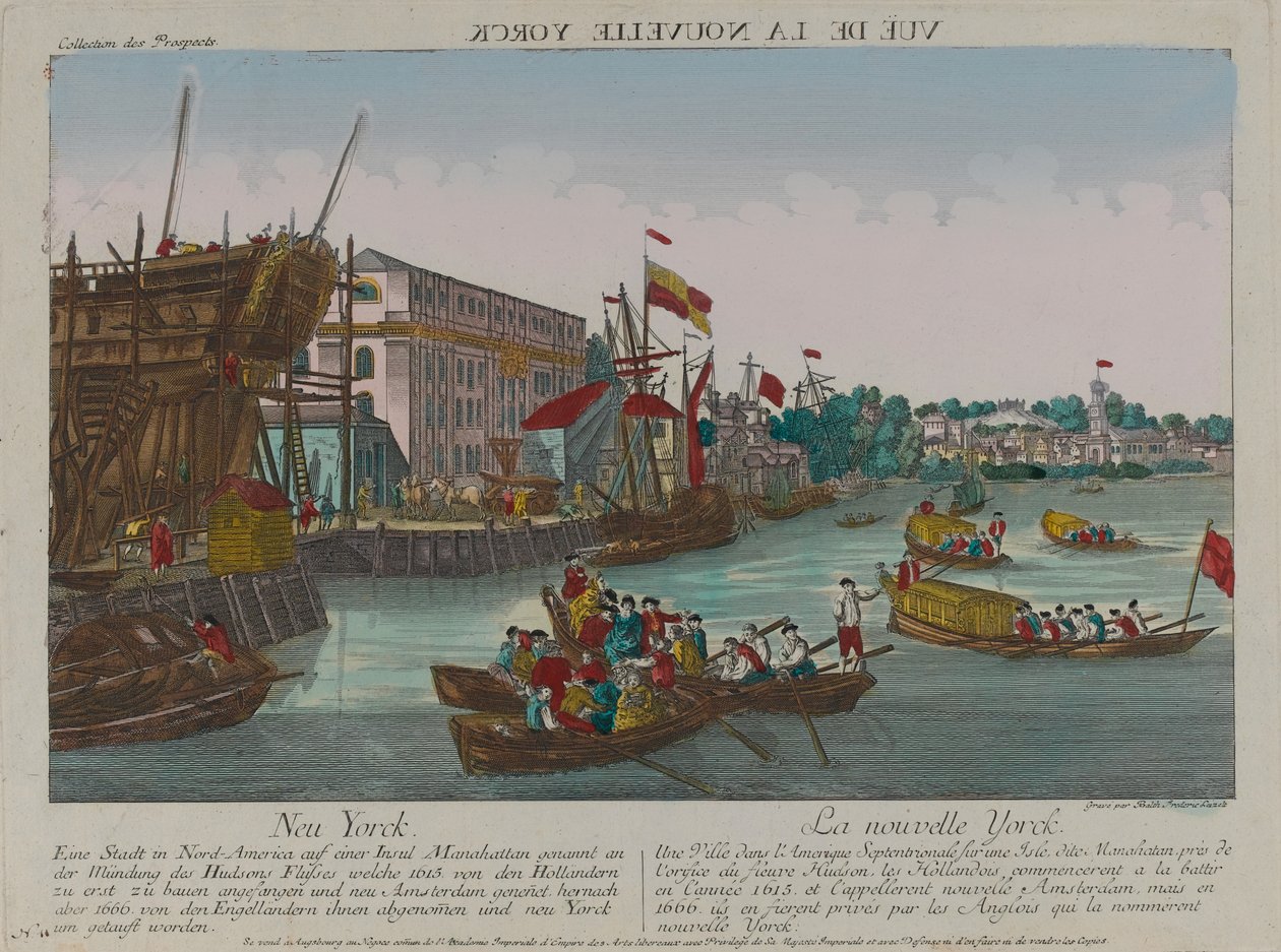 ?Vue de la Nouvelle Yorck?, circa 1776 door Balthasar Friedrich Leizelt