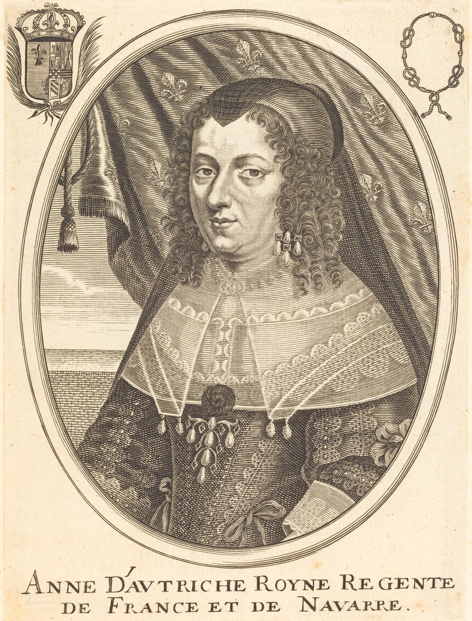 Anna van Oostenrijk door Balthasar Moncornet