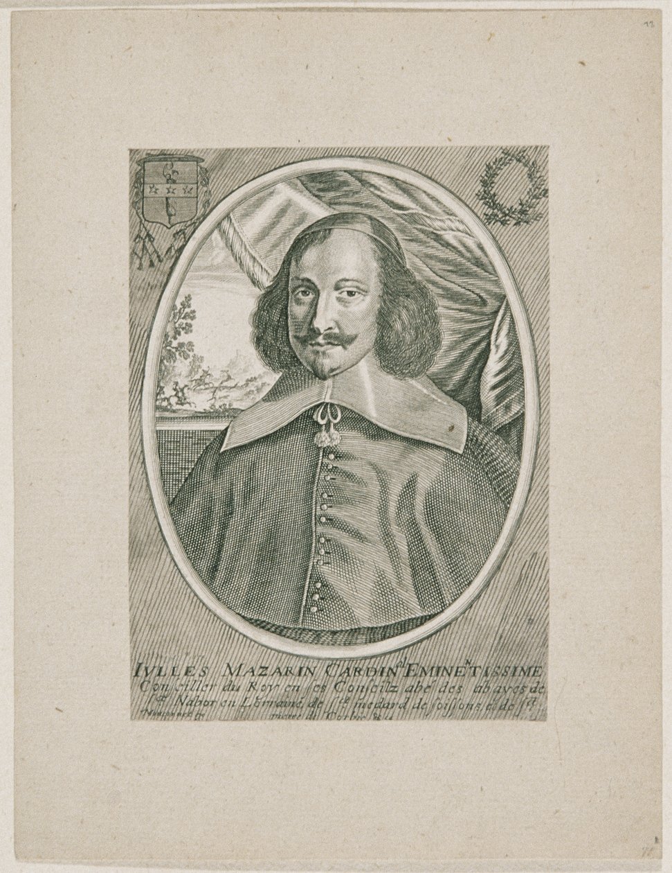 Kardinaal Jules Mazarin door Balthasar Moncornet