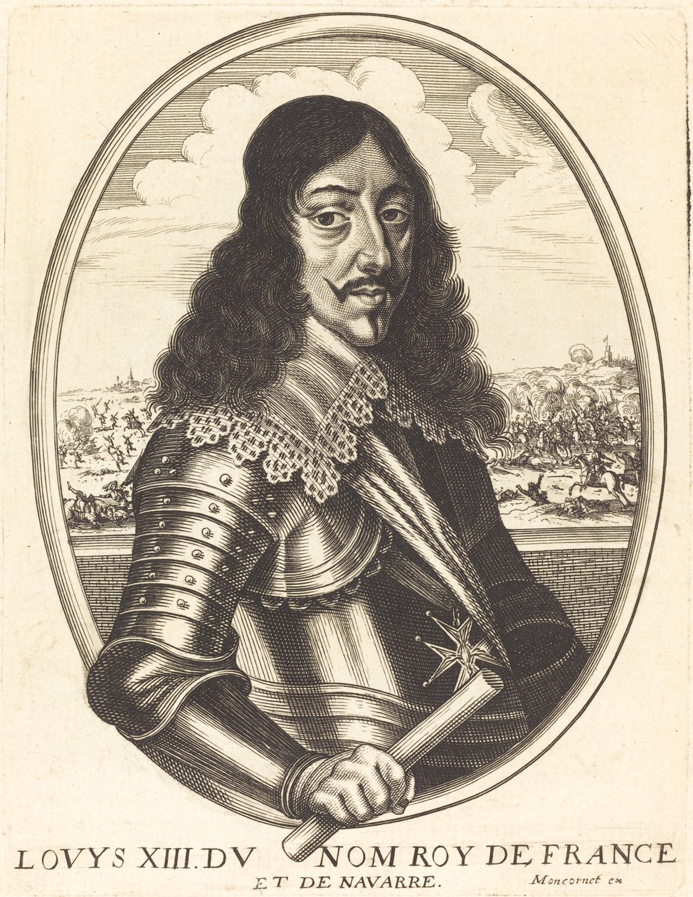 Lodewijk XIII, koning van Frankrijk door Balthasar Moncornet