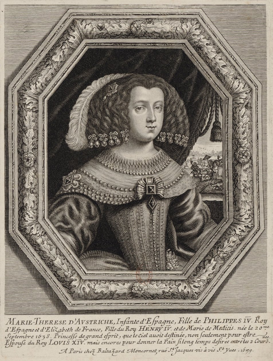 Moncornet, ed - Marie Thérèse van Oostenrijk door Balthasar Moncornet