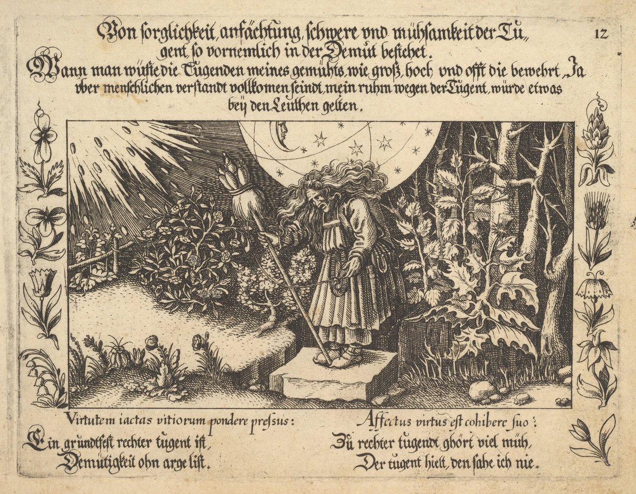 Von sorglichkeit ansächtung, schwere und mühsamkeit der Tugent, so vornemlich in der Demut..., 1652 door Balthasar Schwan