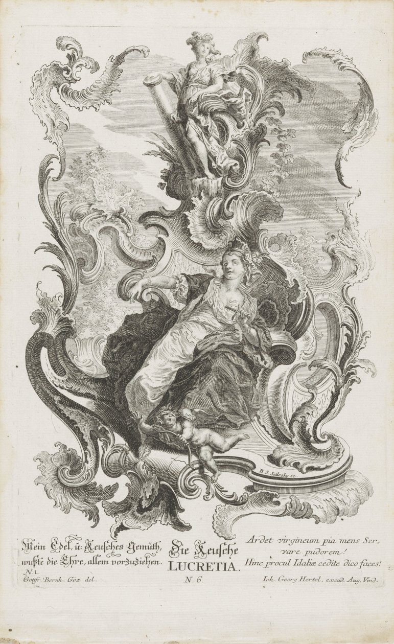 De kuise Lucretia door Balthasar Sigmund Setletzky