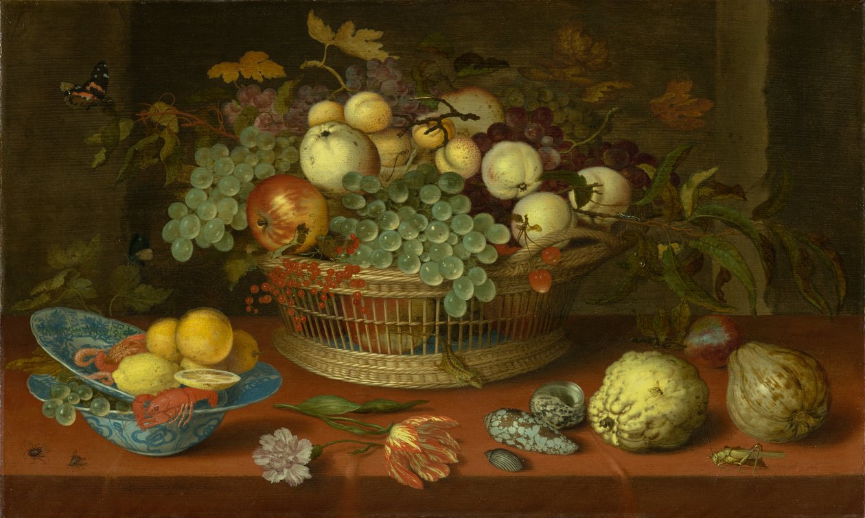 Stilleven met mand met fruit, 1622 door Balthasar van der Ast