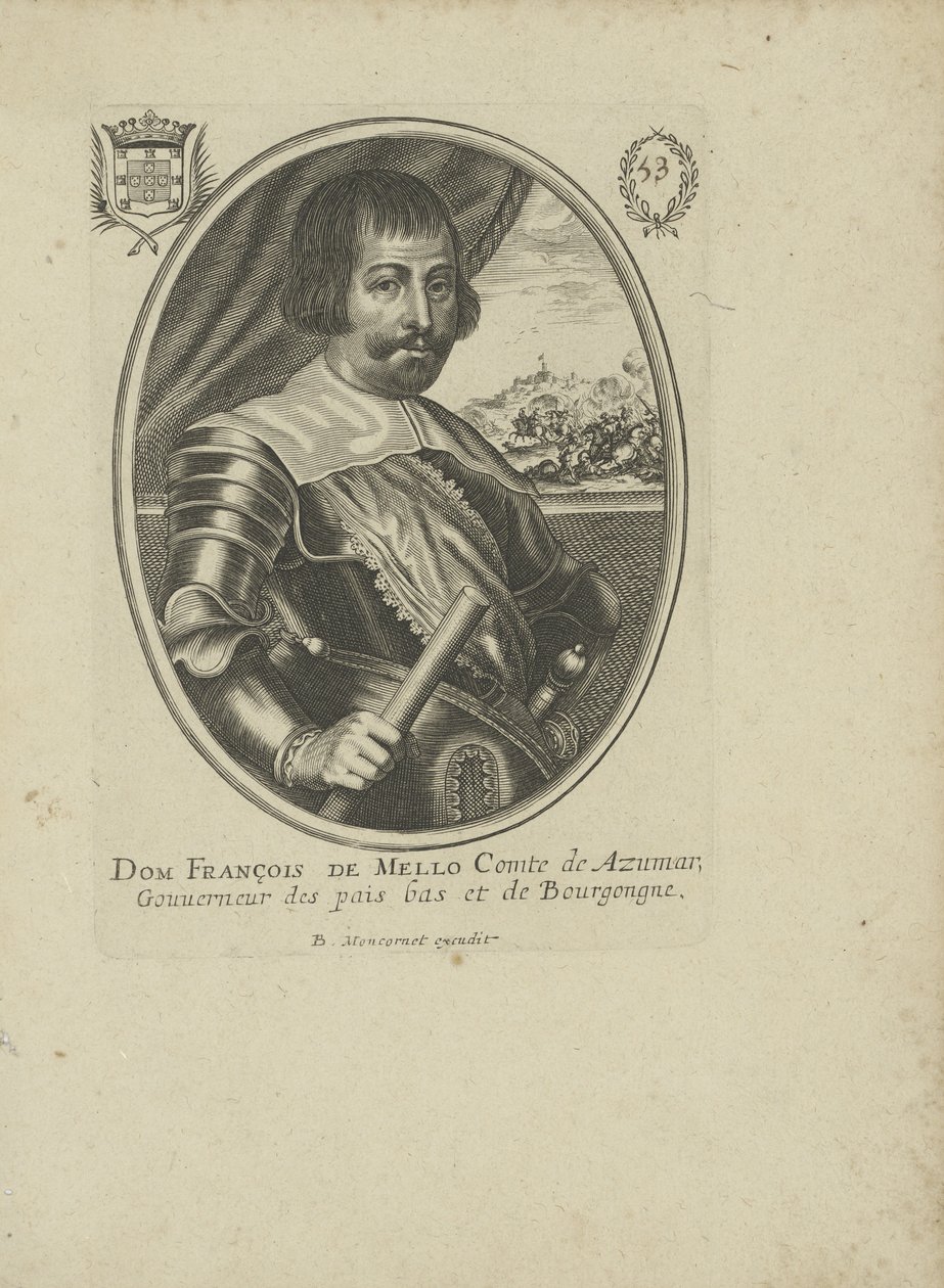 Francisco Manuel de Mello 1608-1666, ca. 1640-1650 door Balthazar Moncornet