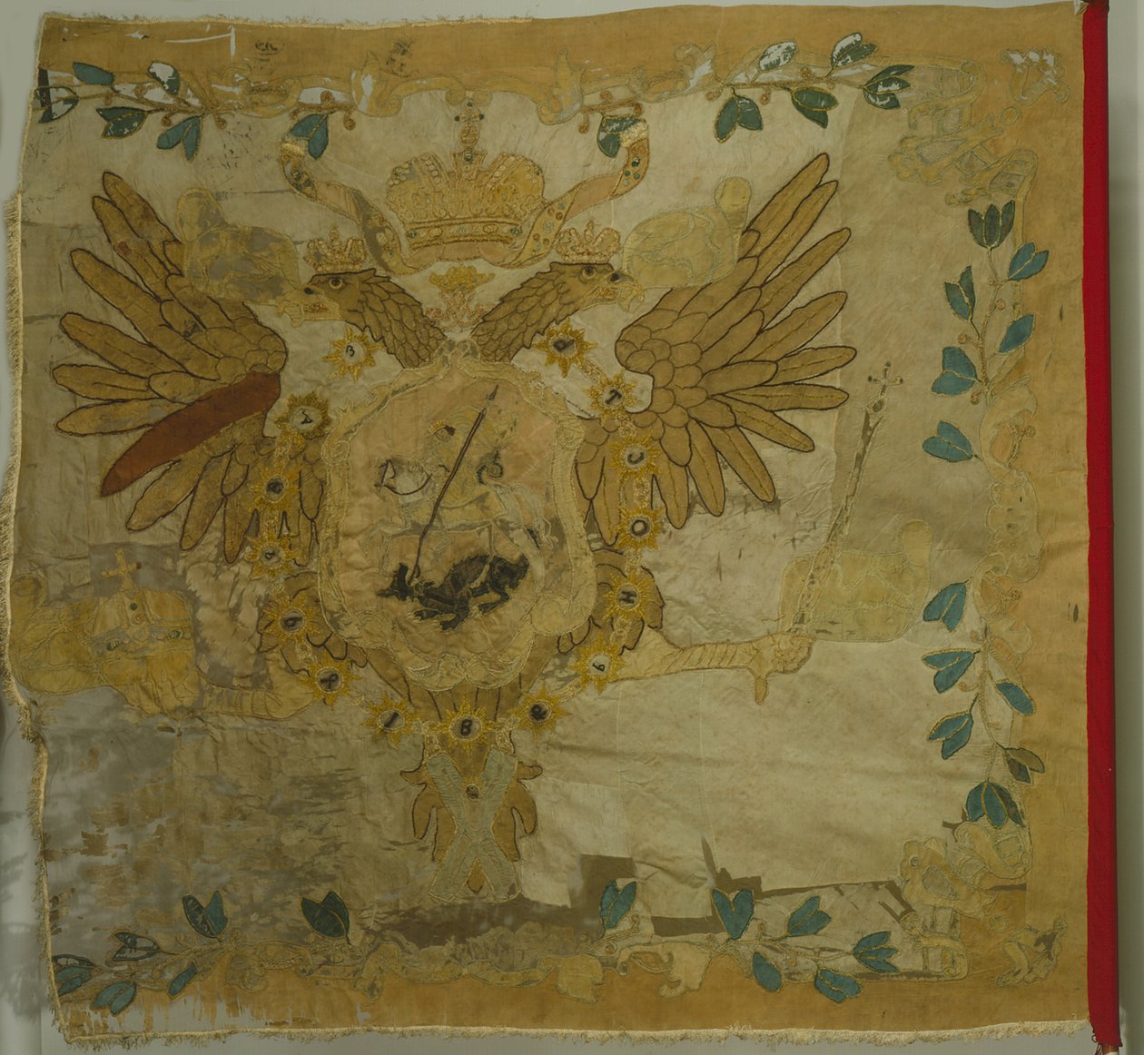 Sint-Joris Vlag van het Infanterieregiment ten tijde van Anna Ioannovna, 1730s door Banners and Standards Flags