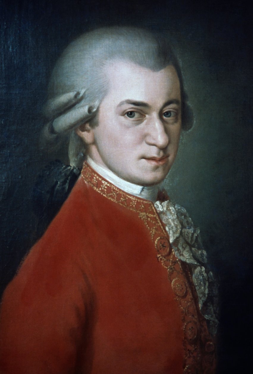 Wolfgang Amadeus Mozart, postuum portret door Barbara Krafft door Barbara Krafft