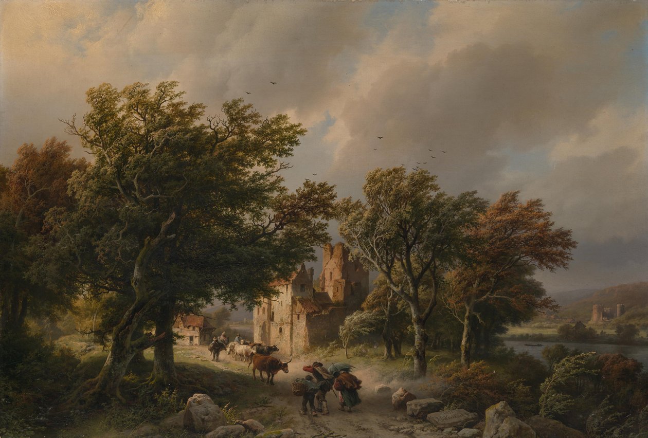 De rukwind door Barend Cornelis Koekkoek