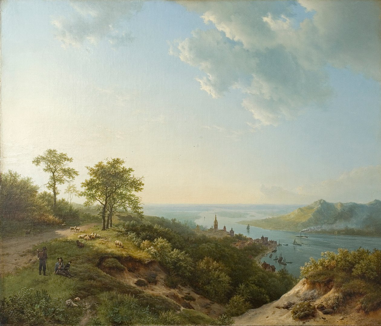 Uitzicht over Heidelberg, 1837 door Barend Cornelis Koekkoek