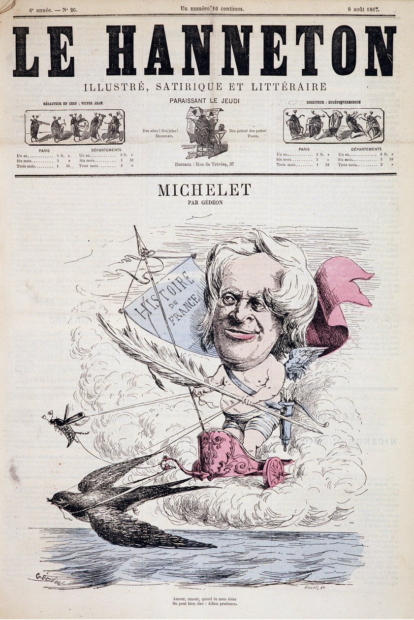Cartoon Jules Michelet - door Gedeon in 