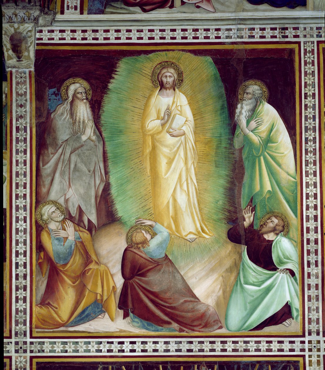 Transfiguratie van Christus, uit een serie van Scènes uit het Nieuwe Testament door Barna da Siena