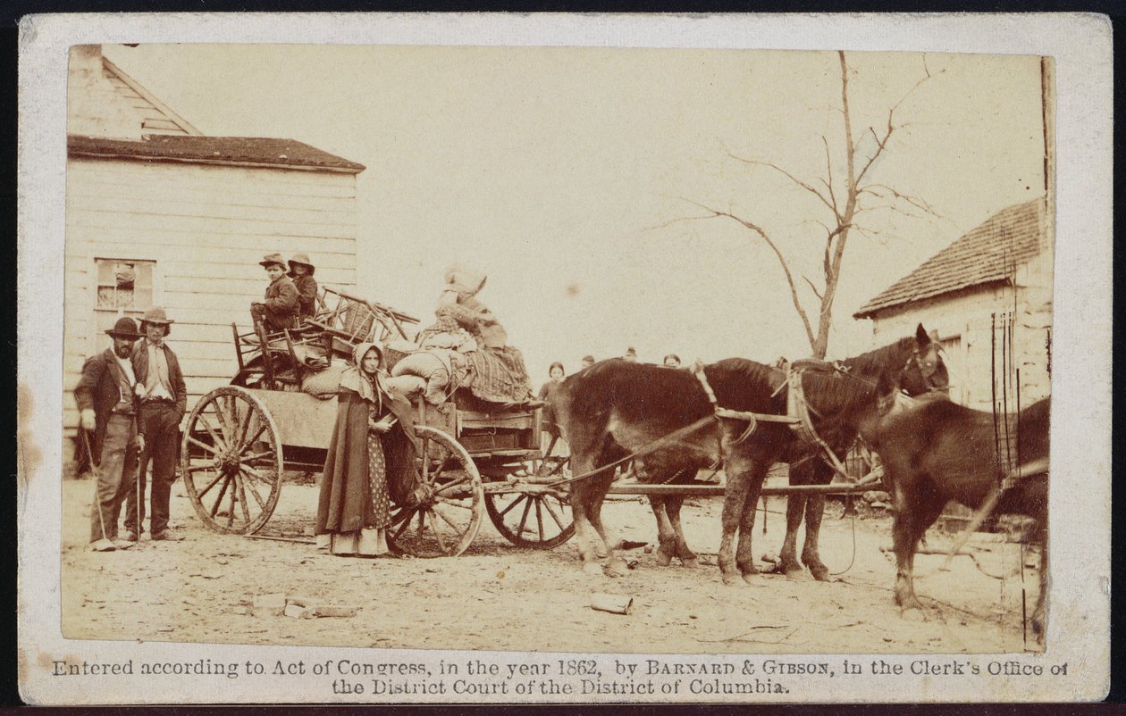 Vertrek uit het oude ouderlijk huis, Centreville, Virginia, 1862, uit Bradys Album Gallery, nr. 306 door Barnard and Gibson