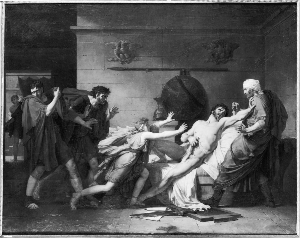 De dood van Cato van Utica (95-46 v.Chr.) door Baron Pierre Narcisse Guerin