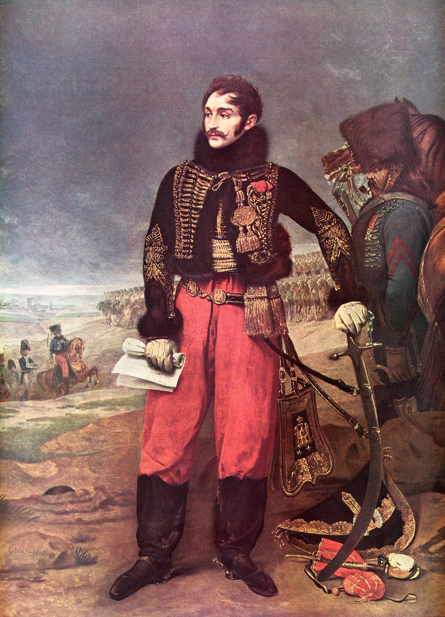 Portret van Antoine-Charles-Louis, Graaf de Lasalle door Baron Antoine Jean (after) Gros