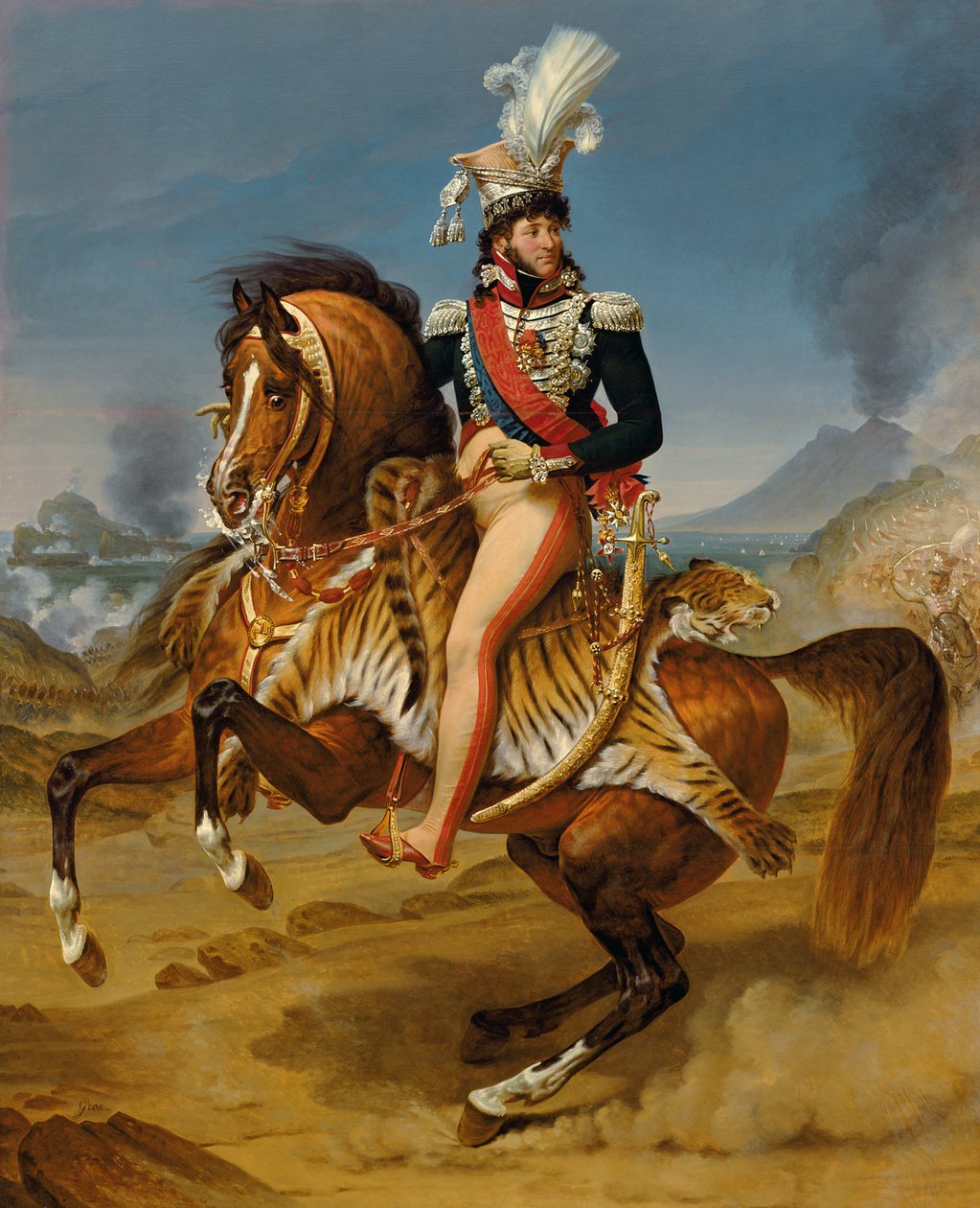 Ruiterportret van Joachim Murat (1767-1815) 1812 door Baron Antoine Jean Gros