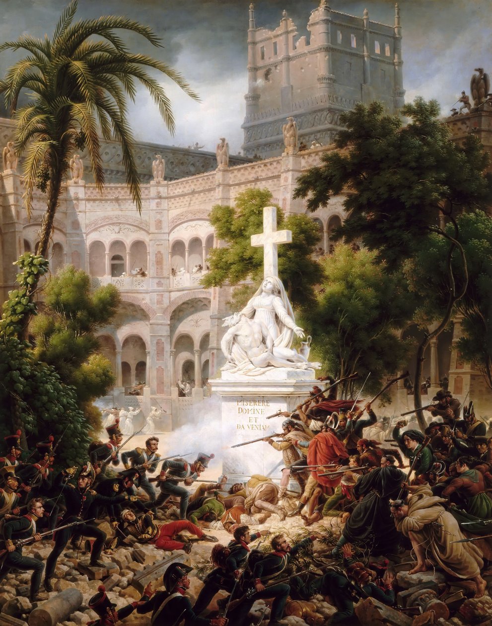 Bestorming van het klooster van Santa Engracia, 8 februari 1809 door Baron Lejeune Louis François