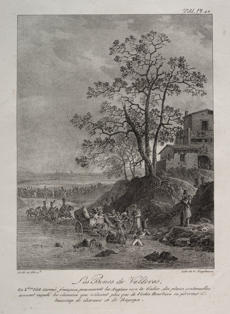 Spaanse campagne: De moerassen van Valderas, provincie Leon door Baron Louis Albert Guillain Bacler d