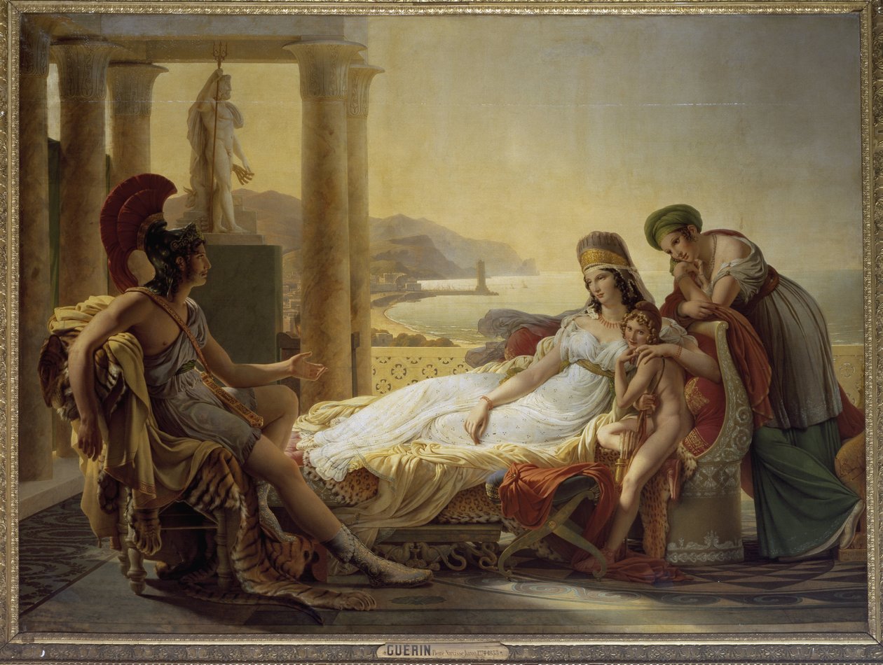Aeneas vertelt Dido over de rampen in Troje door Baron Pierre Narcisse Guerin