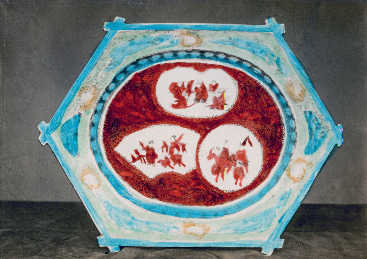 Kaga of Kutani bord door Baron Raimund von Stillfried