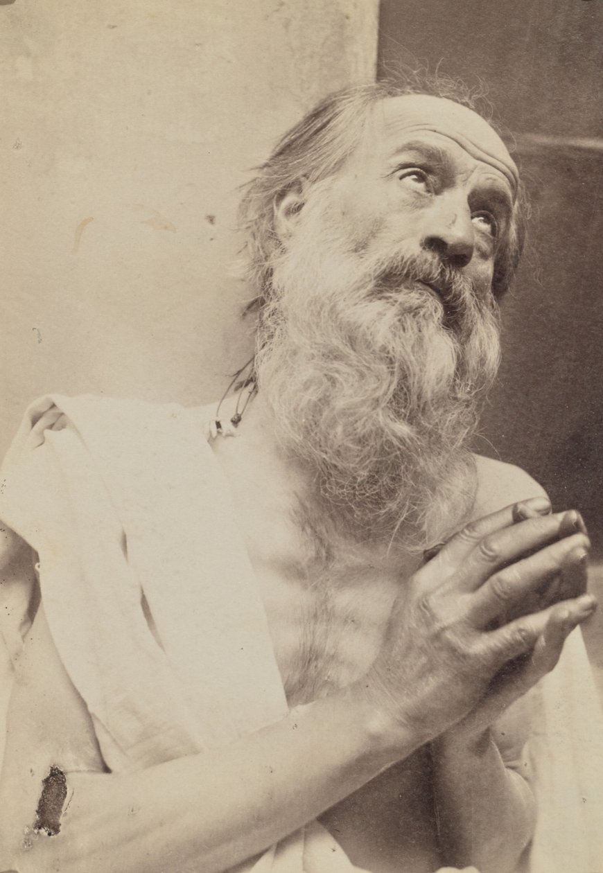 [Portret van biddende man]. door Baron Wilhelm von Gloeden