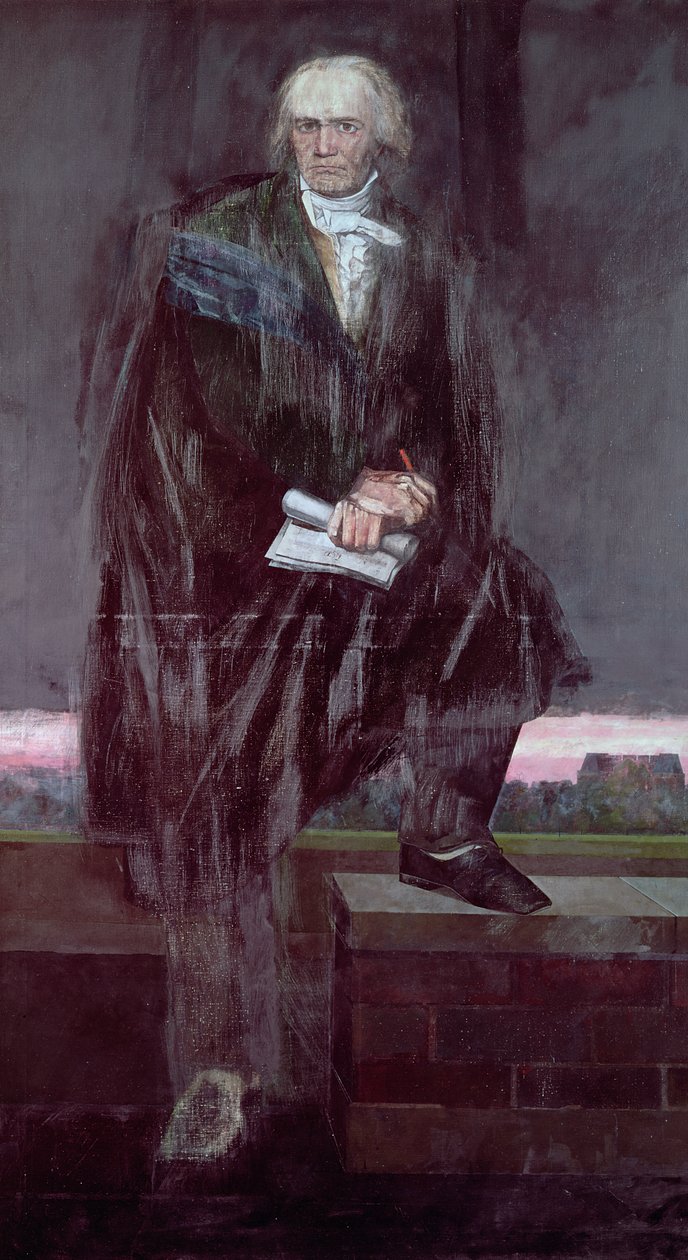 Portret van Beethoven (onvoltooid) door Barry Fantoni