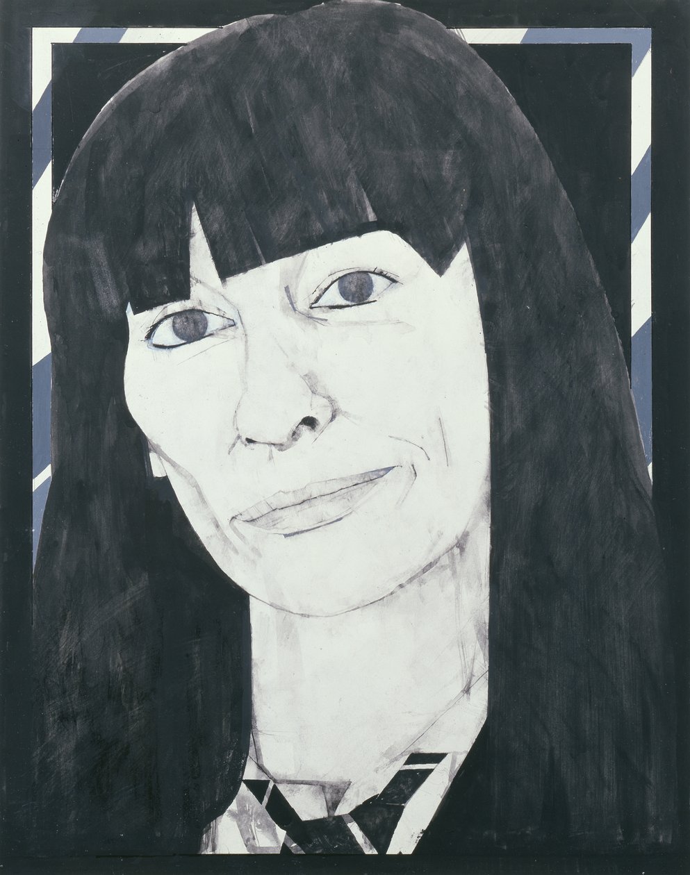 Portret van Beryl Bainbridge, illustratie voor Cosmopolitan, 1970s door Barry Fantoni