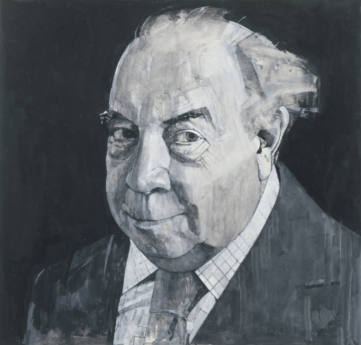 Portret van J.B. Priestley, illustratie voor The Listener, 1970s door Barry Fantoni