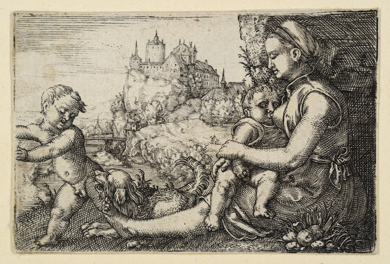 Moeder met twee jongens door Barthel Beham